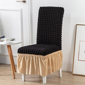 Seersucker kihúzható étkezőszék huzat Spandex cipzáras tok székekhez Konyhai étkező székhuzatok Elasztikus Stretch