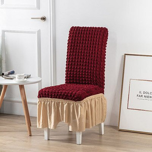 Seersucker kihúzható étkezőszék huzat Spandex cipzáras tok székekhez Konyhai étkező székhuzatok Elasztikus Stretch