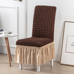 Seersucker kihúzható étkezőszék huzat Spandex cipzáras tok székekhez Konyhai étkező székhuzatok Elasztikus Stretch