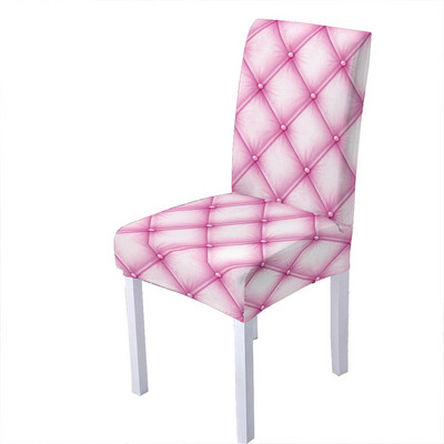 Huse pentru scaune din spandex geometric pentru sufragerie Huse pentru scaune din cristal 3D cu spatar inalt pentru sufragerie, petrecere, nunta, decorare de vara