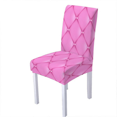 Huse pentru scaune din spandex geometric pentru sufragerie Huse pentru scaune din cristal 3D cu spatar inalt pentru sufragerie, petrecere, nunta, decorare de vara