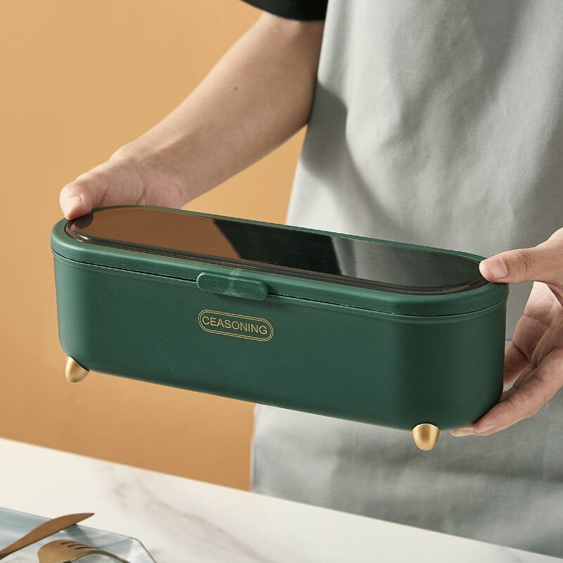 Virtuvė 4 formatų prieskonių dėžutė Vieno tinklelio kelių tinklelių druskos prieskonių butelis Virtuvės laikymo indelių rinkinys prieskonių dėžutė