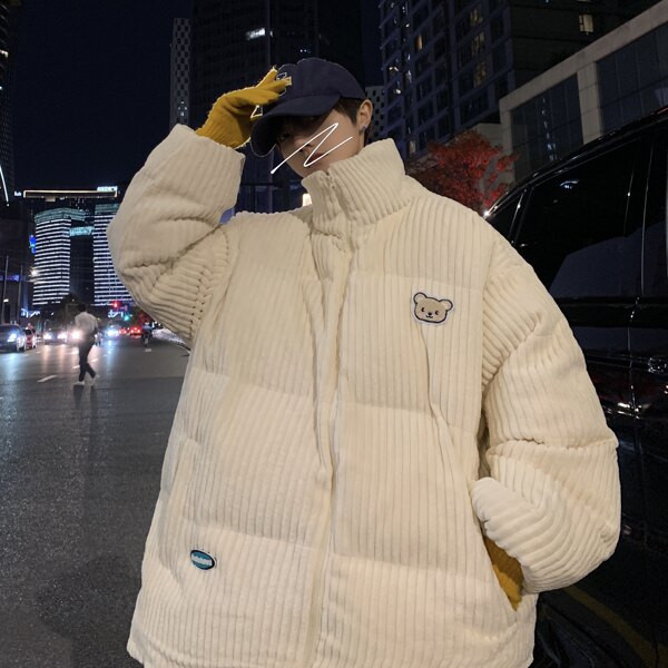 Geaca de iarna pentru barbati cu guler inalt in trei culori