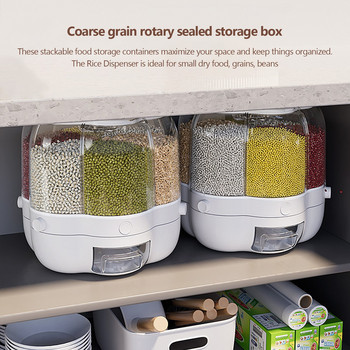 Контейнер за съхранение на храна Въртящи се бурета за ориз Запечатани контейнери за съхранение на храна Кухненски артикули Джаджи Контейнери за съхранение