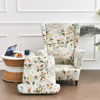 Калъфка за стол с флорален принт с калъфка за възглавница за седалка Разтегливи калъфи за диван Nordic Sofa SlipcoverS Еластичен калъф за фотьойл