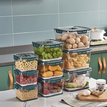 Δοχεία αποθήκευσης φρούτων φρέσκων λαχανικών με χρονική εγγραφή Δοχείο αποθήκευσης ψυγείου Δοχείο αποθήκευσης και οργανωτές ψυγείου