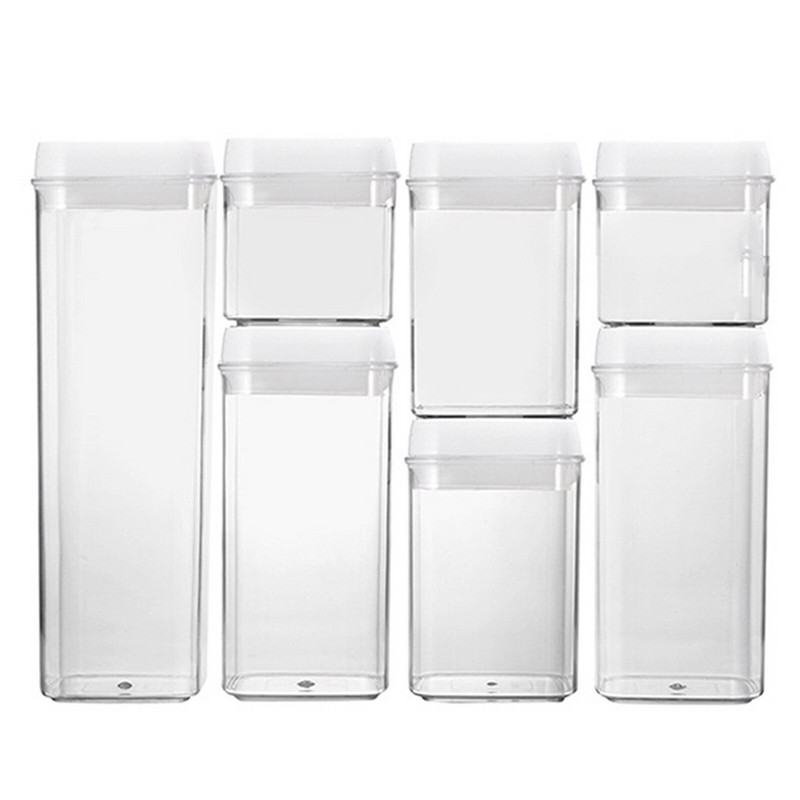 7 vnt. virtuvės maisto saugojimo dėžės konteinerių rinkinys sandėliukas.