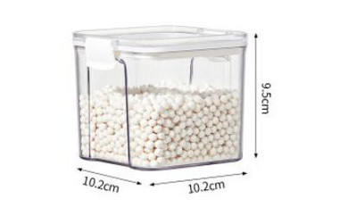 ömlesztett gabonafélékhez kamra rendszerező üvegek fedővel Otthoni konyhai rendszerezők Élelmiszer tárolás Konyhai konténer műanyag doboz tégelyek