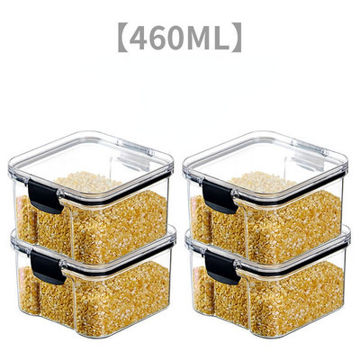 ömlesztett gabonafélékhez kamra rendszerező üvegek fedővel Otthoni konyhai rendszerezők Élelmiszer tárolás Konyhai konténer műanyag doboz tégelyek