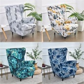 Floral Wing Navlaka za stolice Relax King Back Navlake za fotelje Elastične Wingback navlake za jednu sofu Navlake za stolice Otomanska navlaka za stolice