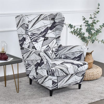 Floral Wing Navlaka za stolice Relax King Back Navlake za fotelje Elastične Wingback navlake za jednu sofu Navlake za stolice Otomanska navlaka za stolice