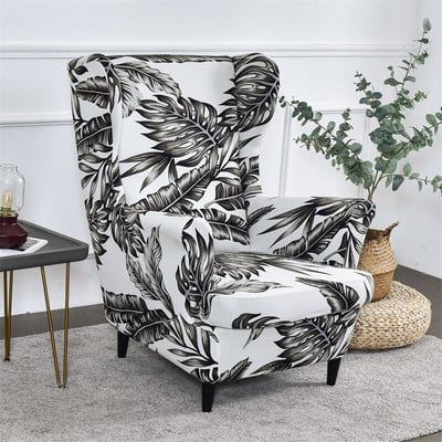 Floral Wing Navlaka za stolice Relax King Back Navlake za fotelje Elastične Wingback navlake za jednu sofu Navlake za stolice Otomanska navlaka za stolice