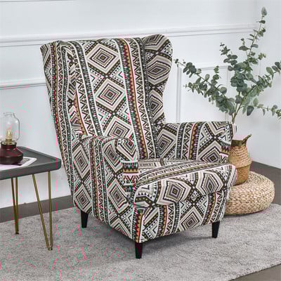 Floral Wing Navlaka za stolice Relax King Back Navlake za fotelje Elastične Wingback navlake za jednu sofu Navlake za stolice Otomanska navlaka za stolice