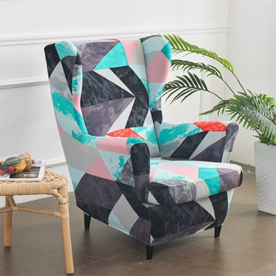 Floral Wing Navlaka za stolice Relax King Back Navlake za fotelje Elastične Wingback navlake za jednu sofu Navlake za stolice Otomanska navlaka za stolice