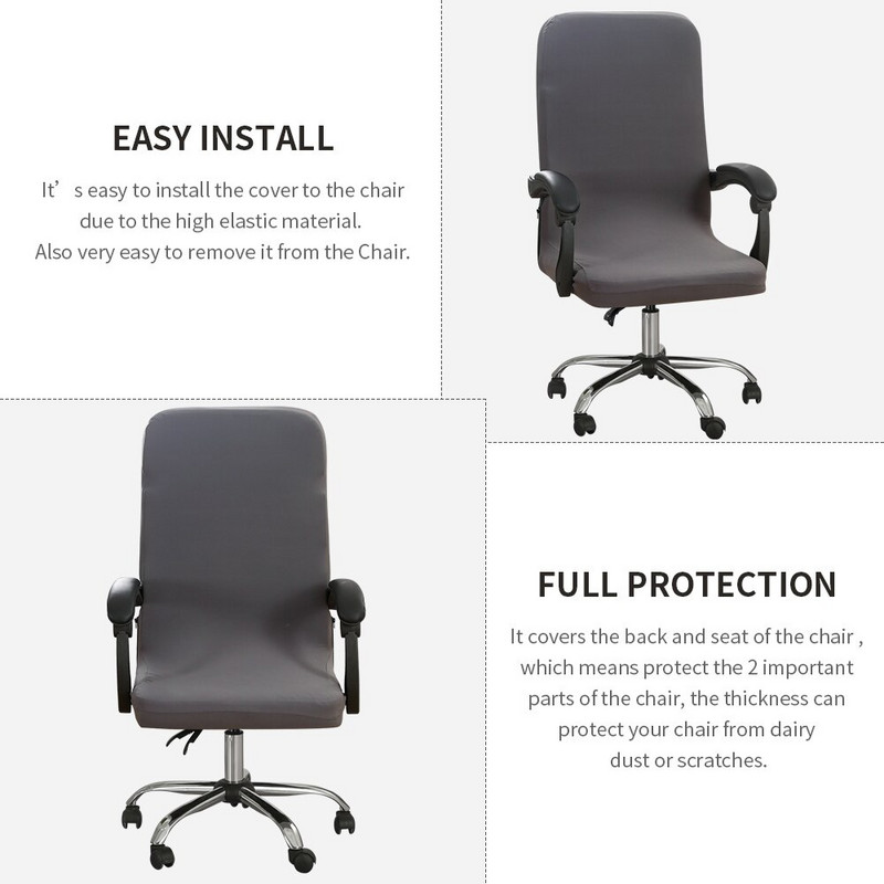 M/L scaun pentru jucători Huse pentru scaune extensibile pentru birou, pentru computer, pentru birou, acasă, impermeabile, elastice, pentru jocuri, huse detașabile.