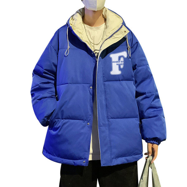 Geacă de iarnă pentru bărbați cu glugă și inscripții