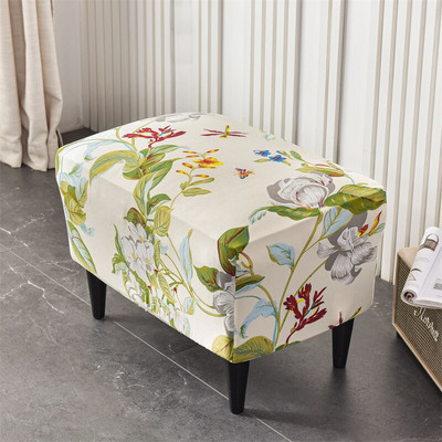 Листа Wing Калъф за стол Разтеглив спандекс Калъфи за фотьойли Nordic Ottoman Cover Подвижни калъфи за диван с калъфки за възглавници на седалките