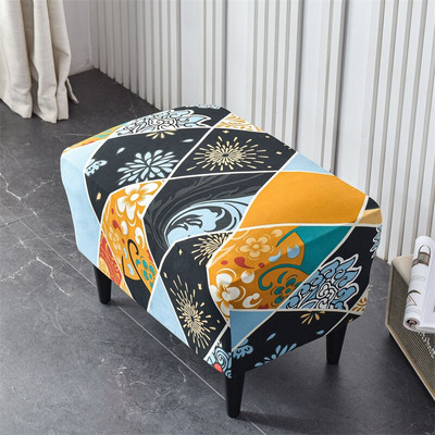 Листа Wing Калъф за стол Разтеглив спандекс Калъфи за фотьойли Nordic Ottoman Cover Подвижни калъфи за диван с калъфки за възглавници на седалките