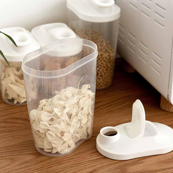 Пластмасов дозатор за зърнени култури Кухненски запечатани кутии Контейнер за храна Кутия Запечатани бутилки и буркани за хрупкавост Буркан за съхранение на зърнени храни