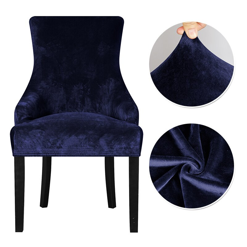 Tikras aksominis audinys nuožulnus kėdės užvalkalas didelis dydis XL dydis sparnas bakc karaliaus nugaros kėdės užvalkalai sėdynių užvalkalai viešbučio vakarėliui