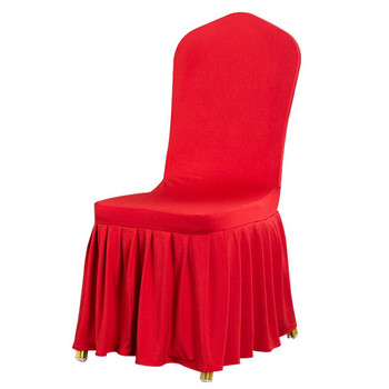 Καλύμματα καρέκλας γάμου Spandex με φούστα Home Dinning Slipcover Party Καλύμματα καθισμάτων για καρέκλες Καλύμματα καρέκλας Τραπεζαρία