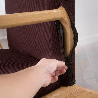 Navlaka za fotelju Navlaka za stolicu sa patentnim zatvaračem Rastezljiva drvena navlaka za stolicu Štitnik Elastična moderna uklonjiva navlaka za sjedalo Home Decor D30