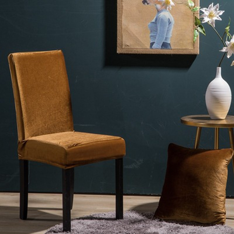 Meijuner pliušinio audinio stori kėdžių užvalkalai, tamprūs aksominiai sėdynių užvalkalai, elastingi suolo užvalkalai, skirti vestuvėms biuro kėdės vakarėliui