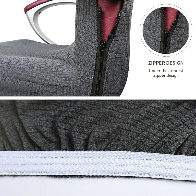 Urijk S/M/L elastiniai kėdžių užvalkalai Besisukantys tamprūs biuro kompiuterio stalas sėdynės kėdės užvalkalai Nuimami languoti užvalkalai šoniniai užtrauktukai