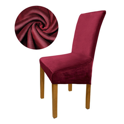 Poťah na stoličky Meijuner Velvet Fox Fabric, veľký, s dlhým operadlom, európsky štýl, poťahy na stoličky pre univerzálnu reštauráciu, hotelovú párty