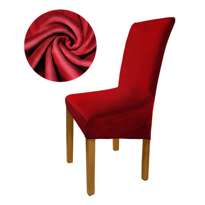 Poťah na stoličky Meijuner Velvet Fox Fabric, veľký, s dlhým operadlom, európsky štýl, poťahy na stoličky pre univerzálnu reštauráciu, hotelovú párty