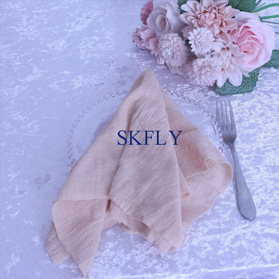 NP013A πλένεται χονδρική 10 τμχ/παρτίδα γάμου 40cm*40cm σκονισμένο ροζ πράσινο ιβουάρ 100% βαμβακερό πανί τραπεζοπετσέτας γάζα