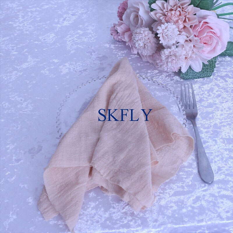 NP013A πλένεται χονδρική 10 τμχ/παρτίδα γάμου 40cm*40cm σκονισμένο ροζ πράσινο ιβουάρ 100% βαμβακερό πανί τραπεζοπετσέτας γάζα