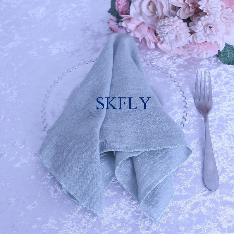 NP013A πλένεται χονδρική 10 τμχ/παρτίδα γάμου 40cm*40cm σκονισμένο ροζ πράσινο ιβουάρ 100% βαμβακερό πανί τραπεζοπετσέτας γάζα