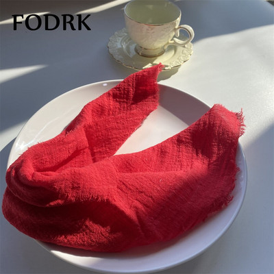 10 τμχ υφασμάτινη χαρτοπετσέτα (17x17``) Διακόσμηση τραπεζιού σερβιρίσματος Πετσέτα δείπνου για πιάτα κουζίνας Ματ Διακόσμηση Γάμου Λινό Υφασμάτινη γάζα