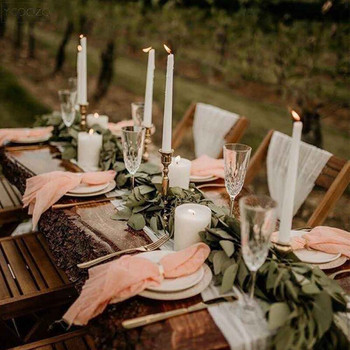 10 τμχ YEPQZQ Διακοσμήσεις γάμου βαμβακερές χαρτοπετσέτες 43 x 43 cm γάζα πετσέτα τσαγιού απαλό ροζ πάνινες χαρτοπετσέτες εξοχής