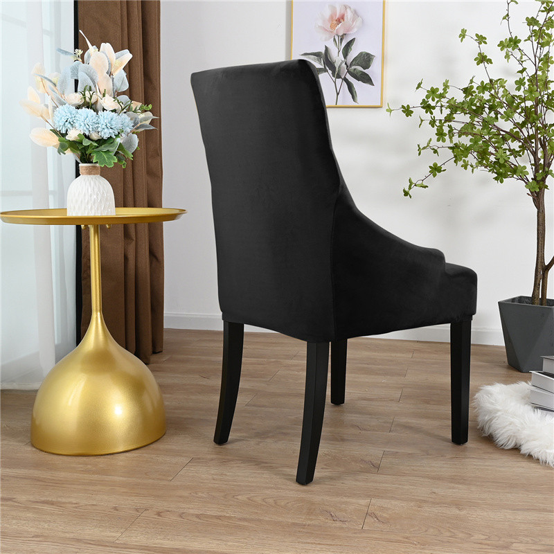 Bársony lejtős székhuzat magas háttámla fotelhuzat Accent étkező székhuzatok Sillas De Comedor cipzáras irodai otthoni buli