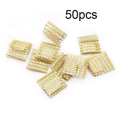 50Τμ 30cm Τετράγωνες Τραπεζοπετσέτες Πανί Σατέν Υφασμάτινο Πετσέτα Μαντήλι τσέπης για Γάμο Γενέθλια Home Party Hotel Gold Λευκό