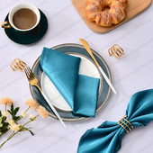 50 bucăți 30X30cm șervețele reutilizabile șervețele din poliester satinat Batistă din pânză Banchet pentru nuntă Decoratiuni pentru acasă