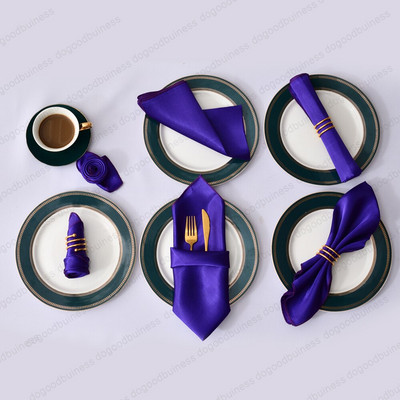 50 bucăți 30X30cm șervețele reutilizabile șervețele din poliester satinat Batistă din pânză Banchet pentru nuntă Decoratiuni pentru acasă