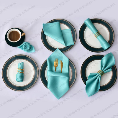 50 bucăți 30X30cm șervețele reutilizabile șervețele din poliester satinat Batistă din pânză Banchet pentru nuntă Decoratiuni pentru acasă
