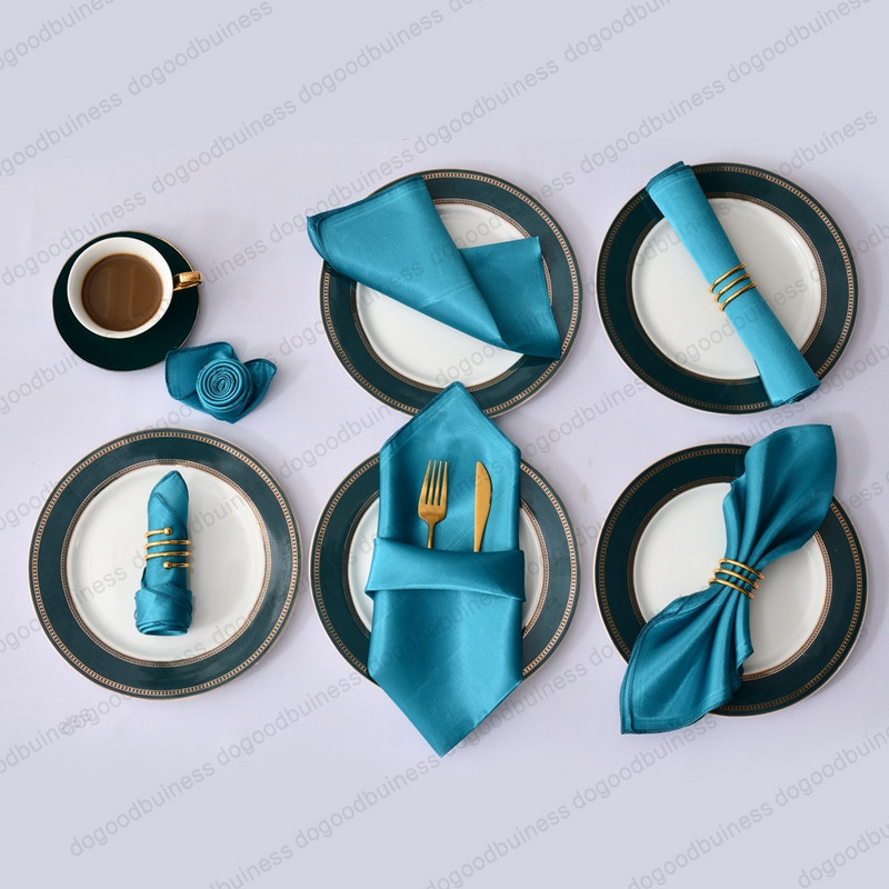 50 τμχ 30Χ30 εκ. Χαρτοπετσέτες επαναχρησιμοποιούμενες Σατέν πολυεστερική χαρτοπετσέτα Μαντήλι ύφασμα Δείπνο Δείπνο Δείπνο Γάμου Διακοσμήσεις σπιτιού