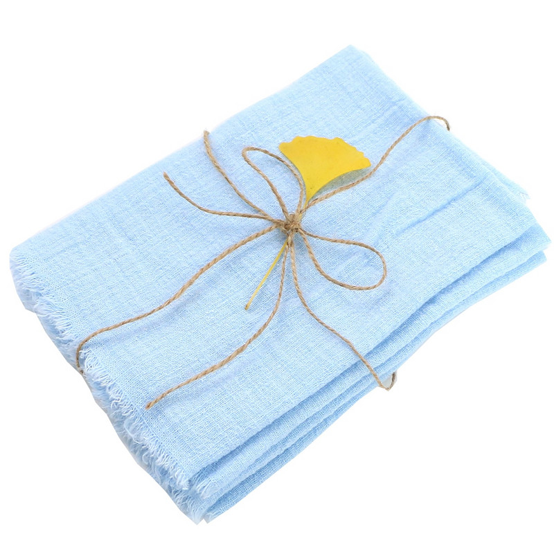Gamyklinių tiesioginių medžiaginių servetėlių rinkinys iš 50 marlės krepinio medvilninio audinio 40x40 cm vakarienės arbatos rankšluostis virtuvės vestuvių stalo Velykų dekoras