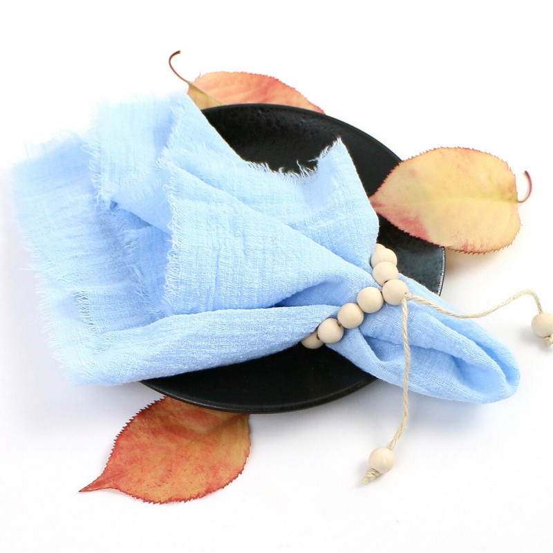 Gamyklinių tiesioginių medžiaginių servetėlių rinkinys iš 50 marlės krepinio medvilninio audinio 40x40 cm vakarienės arbatos rankšluostis virtuvės vestuvių stalo Velykų dekoras