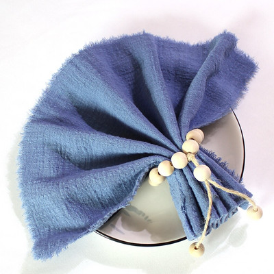 10 db-os géz kreppszövet szalvéták pamut szövet 40x40cm törölköző otthoni konyhaasztal ősz húsvéti ramadán rusztikus esküvői dekoráció