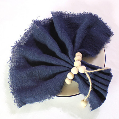 10 db-os géz kreppszövet szalvéták pamut szövet 40x40cm törölköző otthoni konyhaasztal ősz húsvéti ramadán rusztikus esküvői dekoráció