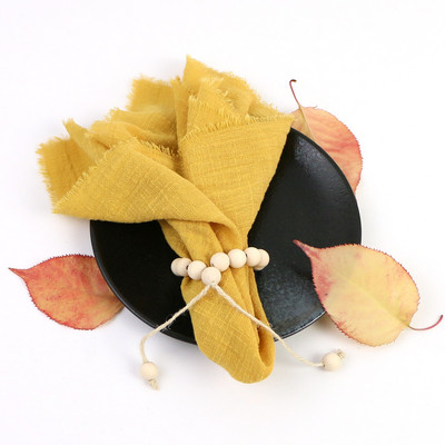 10 db-os géz kreppszövet szalvéták pamut szövet 40x40cm törölköző otthoni konyhaasztal ősz húsvéti ramadán rusztikus esküvői dekoráció