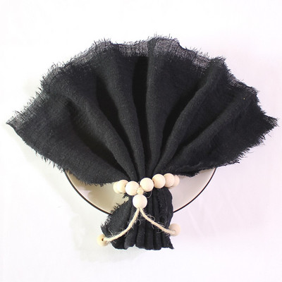 10 db-os géz kreppszövet szalvéták pamut szövet 40x40cm törölköző otthoni konyhaasztal ősz húsvéti ramadán rusztikus esküvői dekoráció