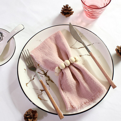 10 db-os géz kreppszövet szalvéták pamut szövet 40x40cm törölköző otthoni konyhaasztal ősz húsvéti ramadán rusztikus esküvői dekoráció