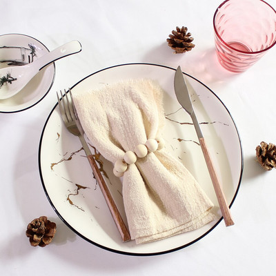 10 db-os géz kreppszövet szalvéták pamut szövet 40x40cm törölköző otthoni konyhaasztal ősz húsvéti ramadán rusztikus esküvői dekoráció