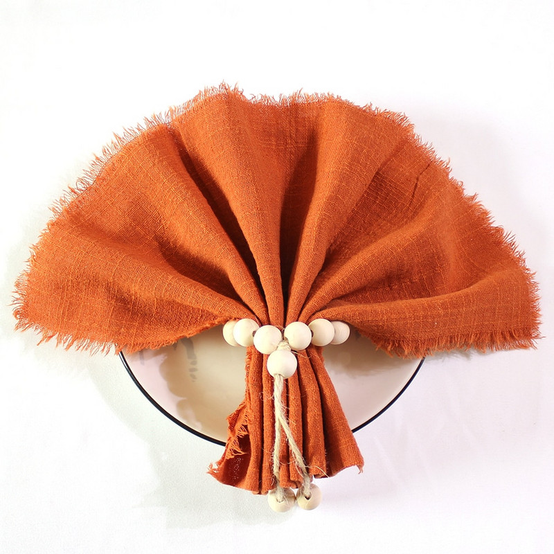 10 db-os géz kreppszövet szalvéták pamut szövet 40x40cm törölköző otthoni konyhaasztal ősz húsvéti ramadán rusztikus esküvői dekoráció